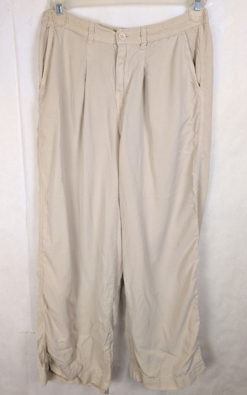 Aerie tan wide leg chino pants Size XS Preppy Coastal Classic Boho Minimal